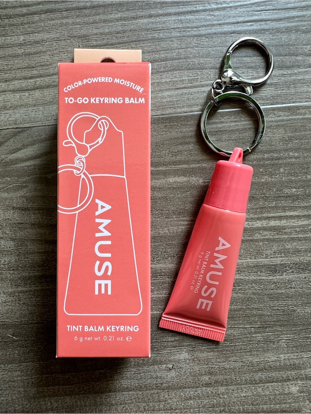 AMUSE SEOUL • Tint Lip Balm Keyring in Shade Watermelon